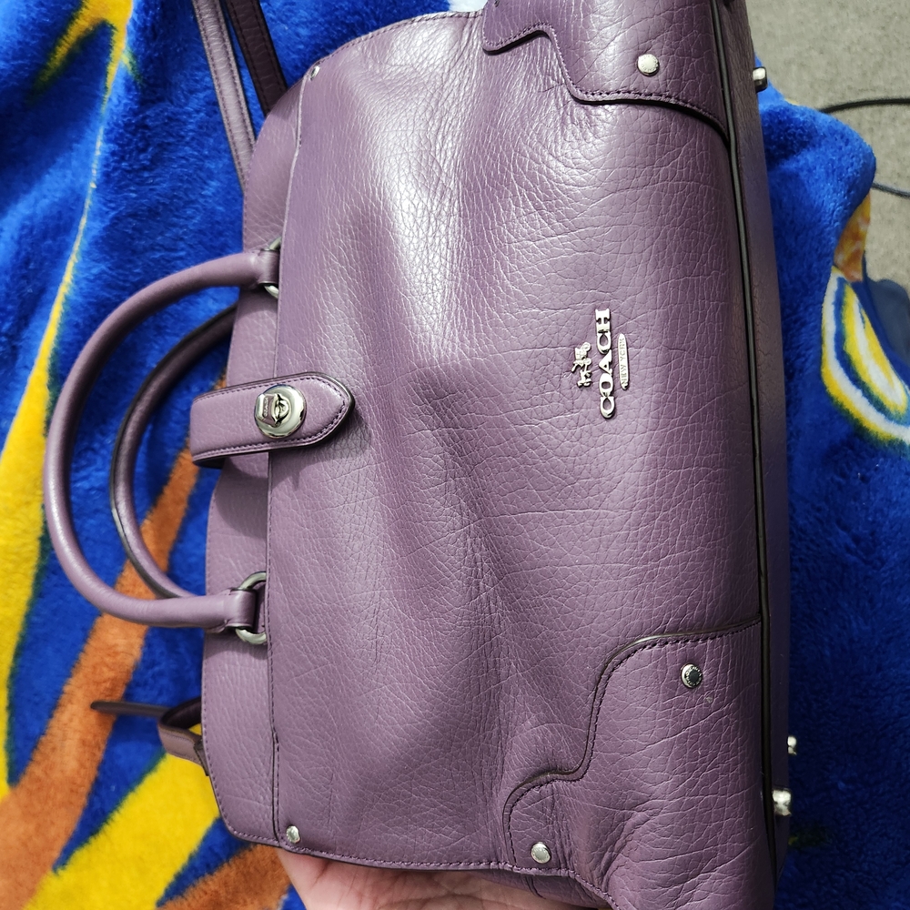 Coach Purple Leather Women's Bag